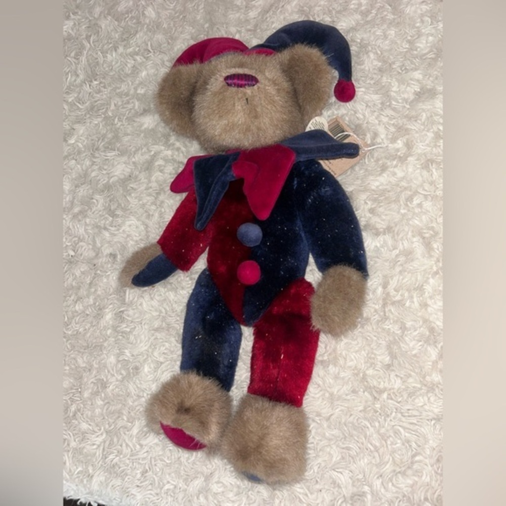 Boyds Bears Jester Bear in Red‎ and Blue